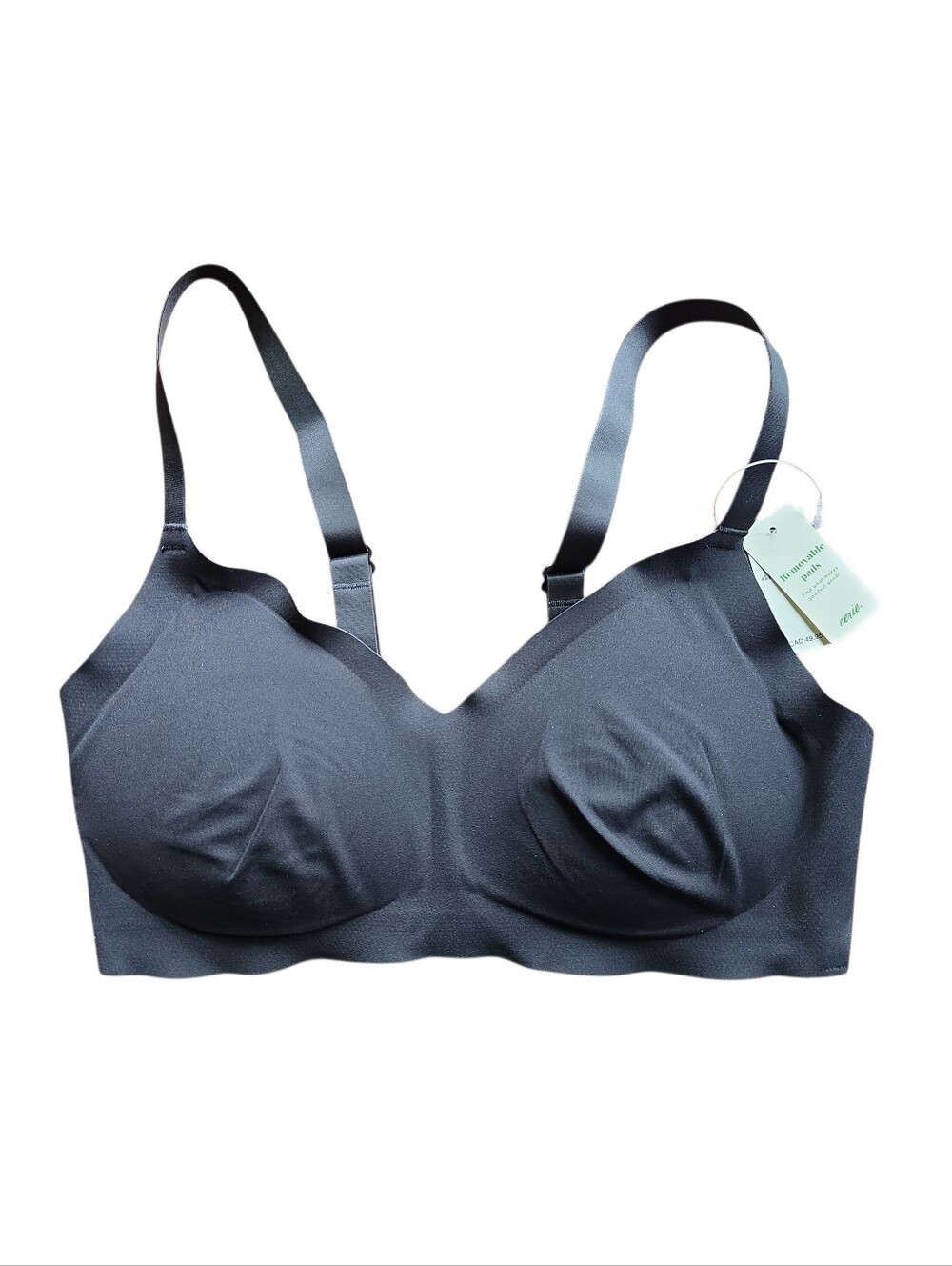 AERIE Smoothez Seamless Black Bra With Removable Pads NWT Large